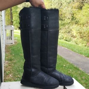 Ugg over the knee bomber boots. Devandra style
